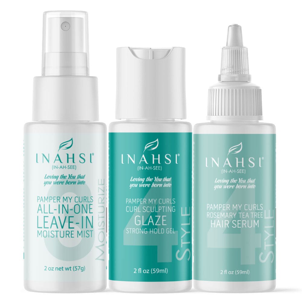 Inahsi Bundles Pamper My Curls Kit Ricci Glaze Mist Siero