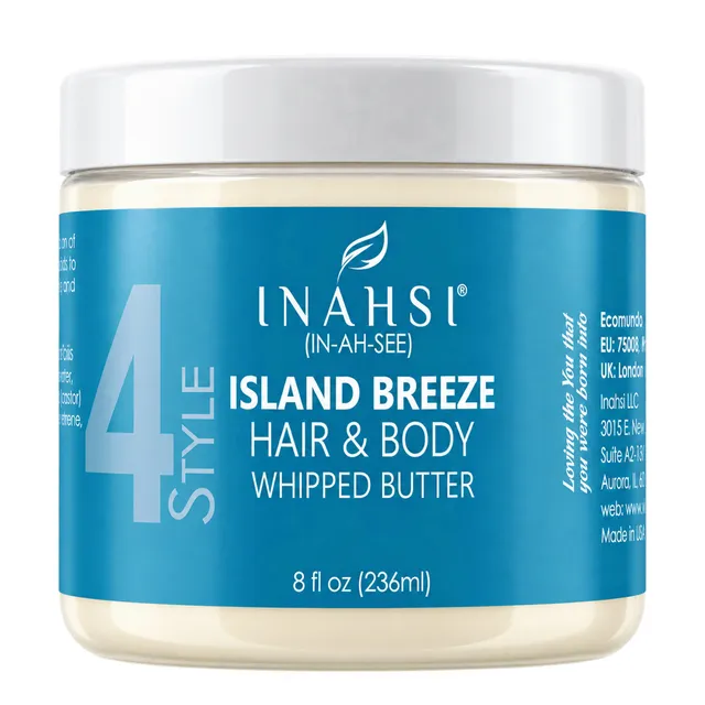 Inahsi Island Breeze Burro Montato Capelli e Corpo 8 oz Mango Karitè