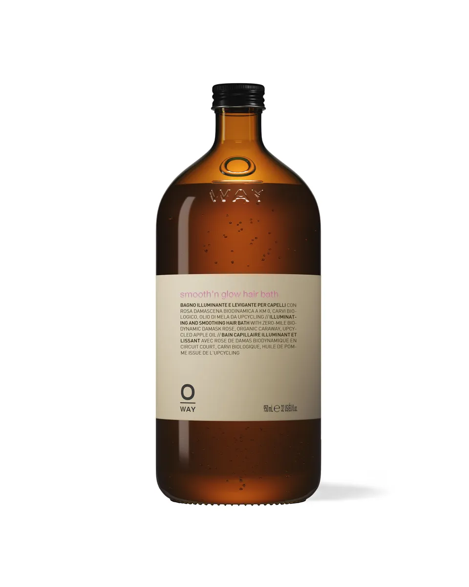 O-Way Smooth'n Glow Hair Bath Shampoo Lisciante 950 ml
