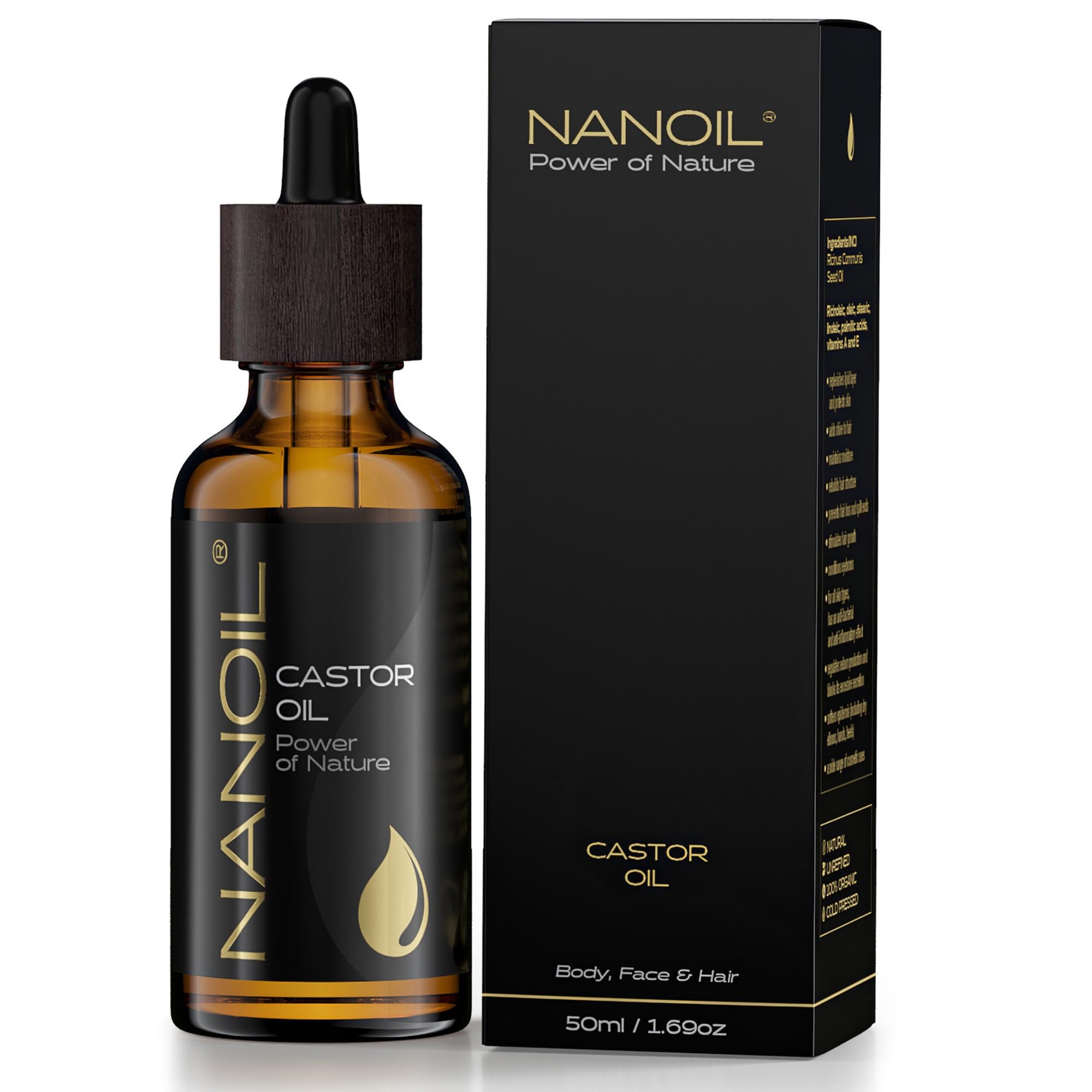 Nanoil Olii olio ricino 50ml spremuto a freddo