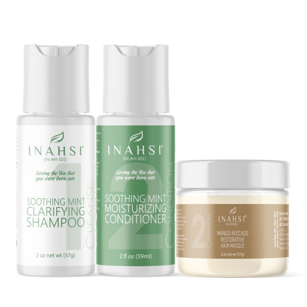 Inahsi Wash Day kit shampoo + balsamo + maschera purificante
