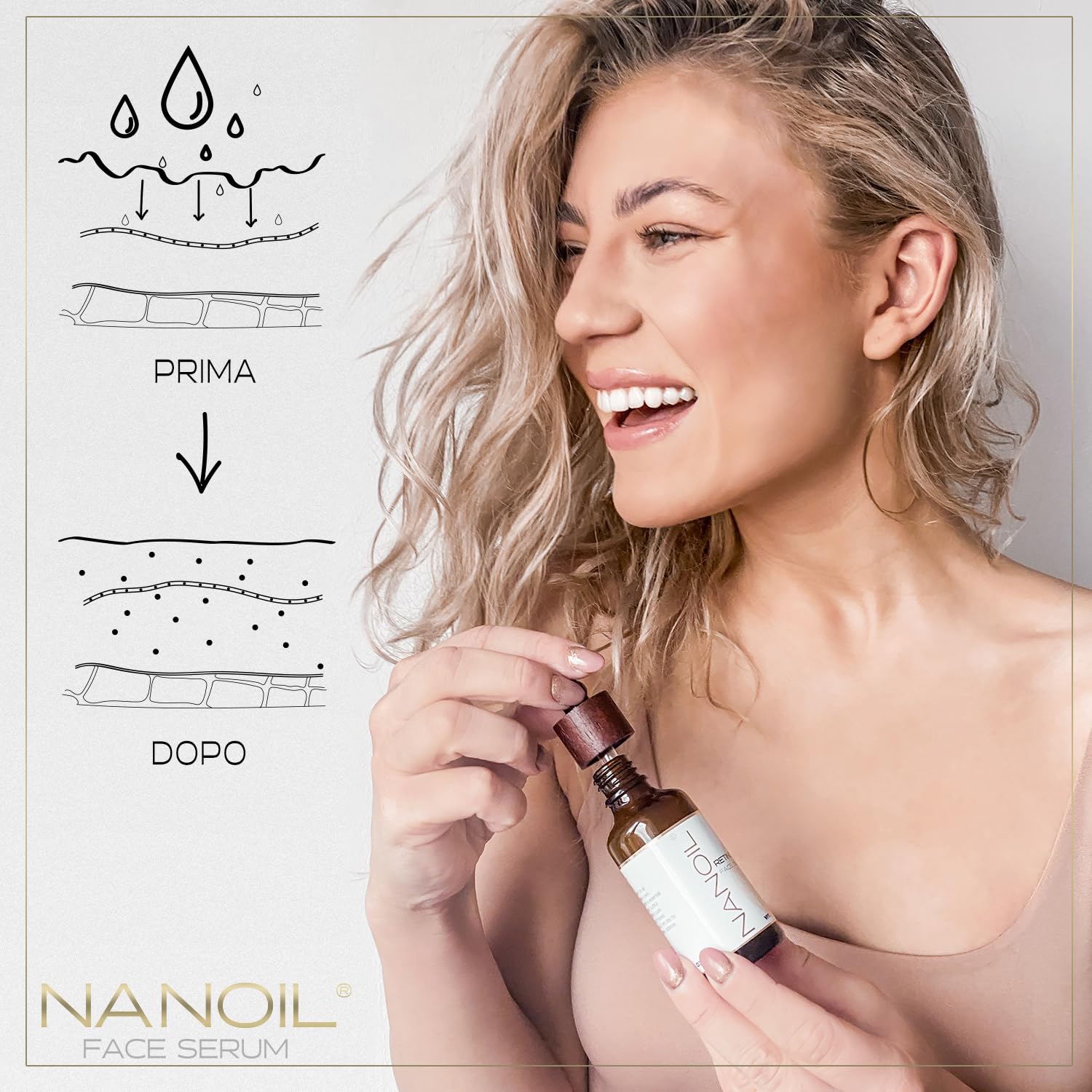 Nanoil Retinol Siero Viso 50 ml Levigante Vitamina A
