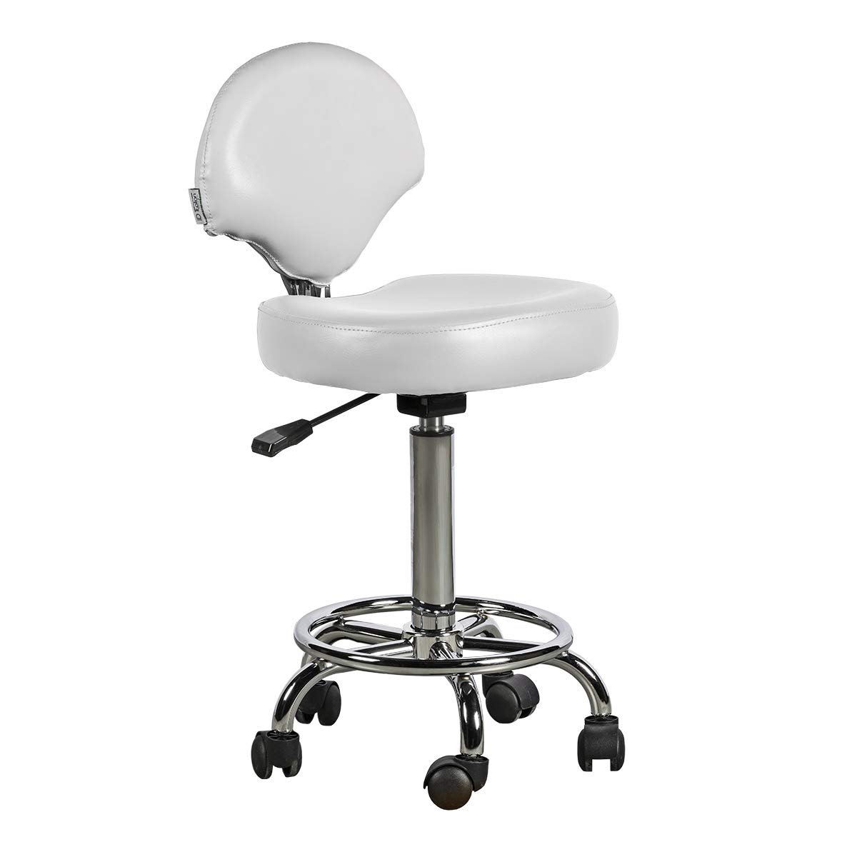 Italian Design Ferrara Sgabello Parrucchiere Bianco Regolabile