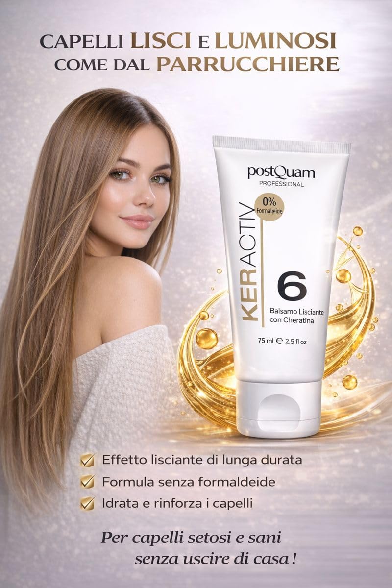 Postquam KerActiv 6 siero capelli cheratina 75 ml lisciante
