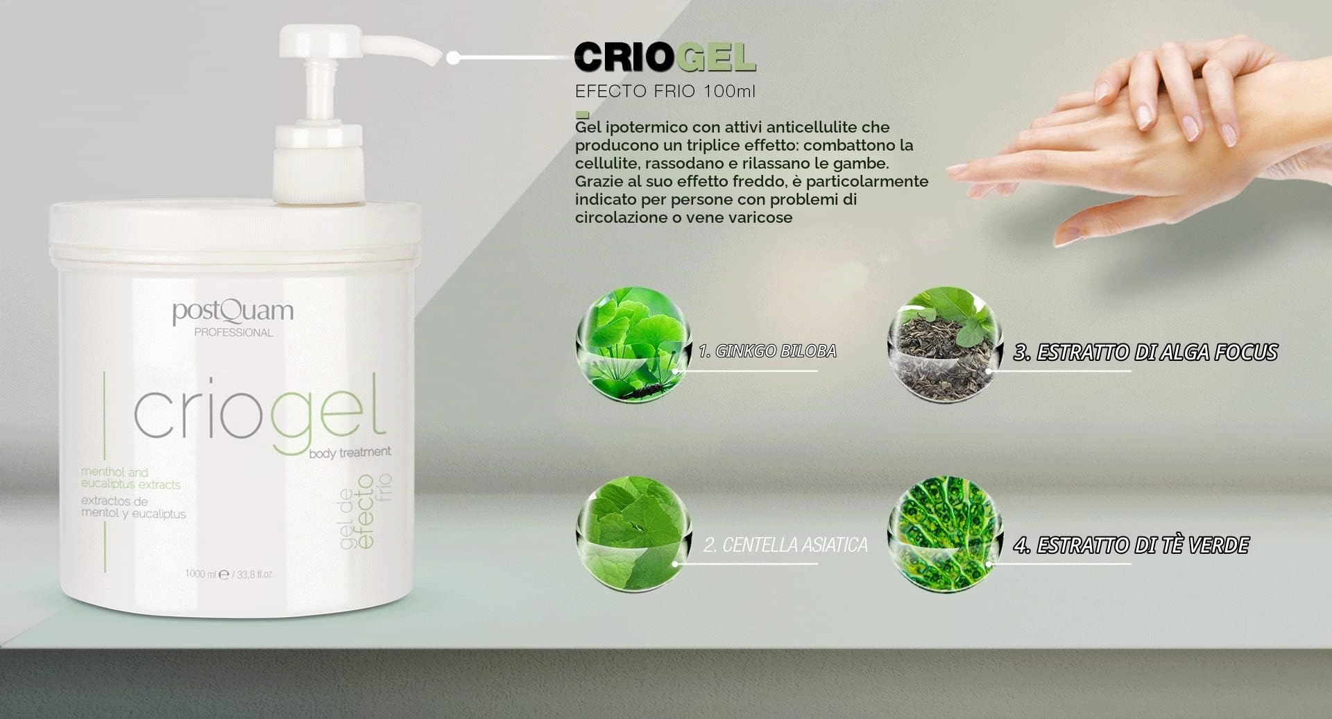 Postquam Sculpt Pack Anticellulite Massaggiatore Crema 1000 ml