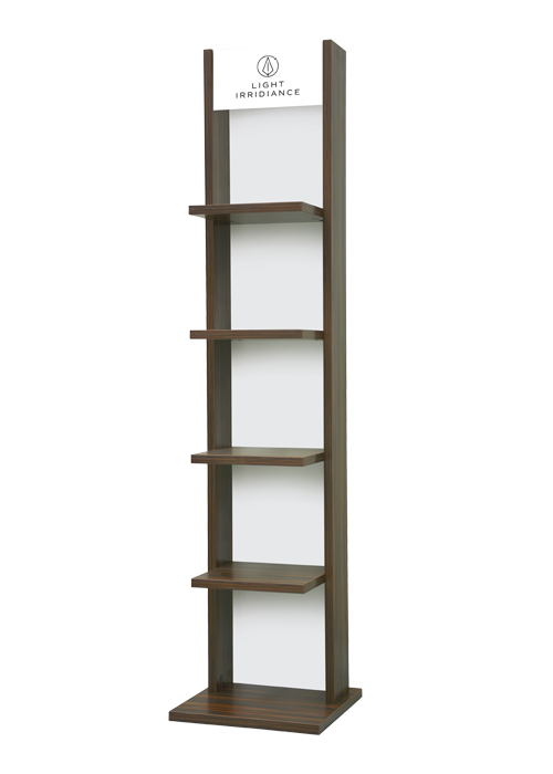 Light Irridiance Display espositore legno salone