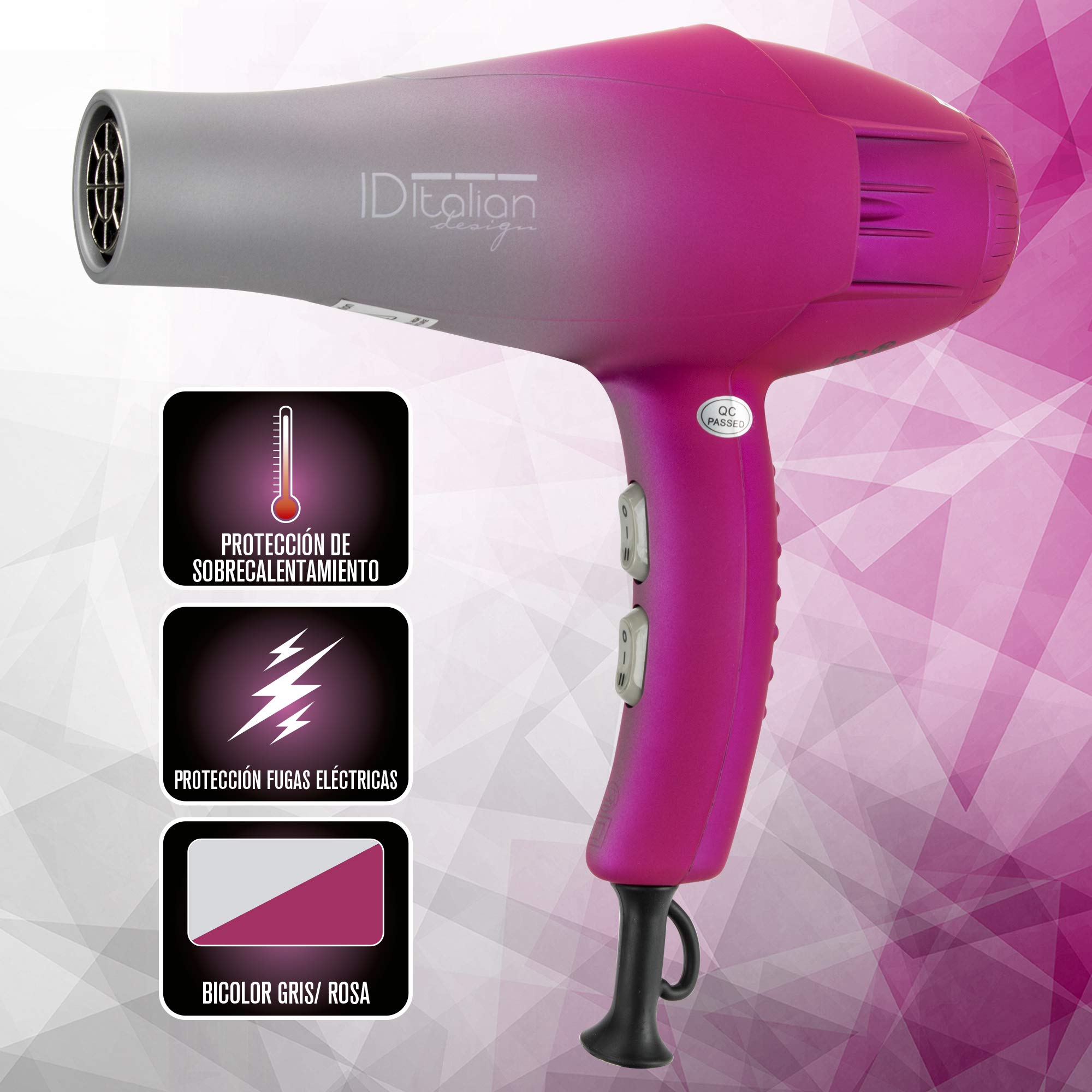 Airlissimo 2300 Asciugacapelli Professionale Rosa Glamour
