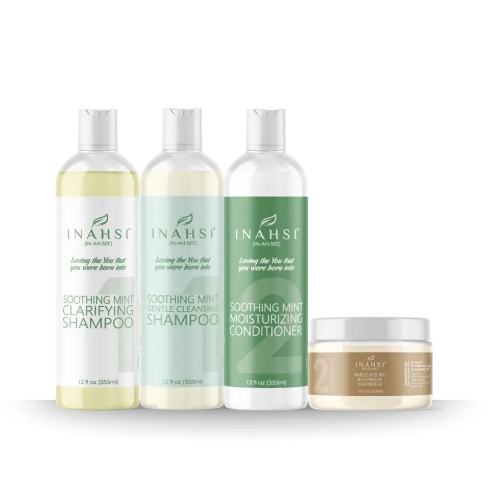 Inahsi Bundles Deluxe Wash Day System kit capelli idratante