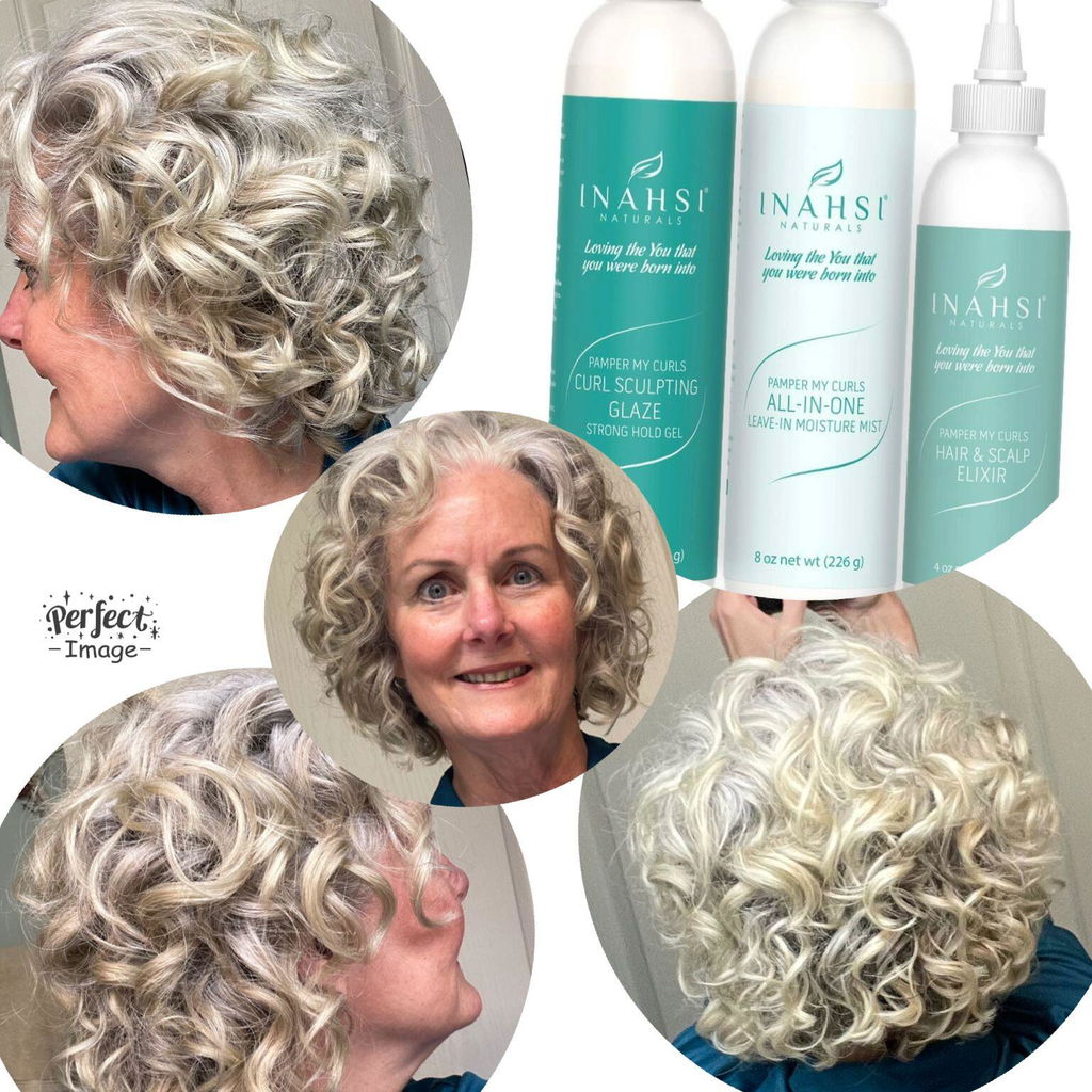 Inahsi Bundles Pamper My Curls Kit Ricci Glaze Mist Siero