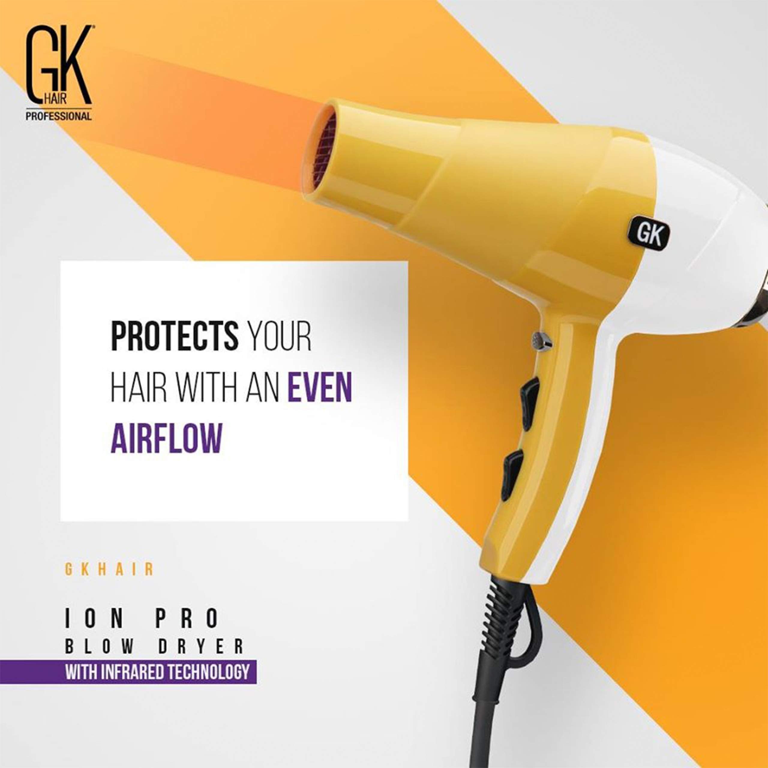 GK Hair Ion Pro Blow Dryer phon professionale per capelli spessi