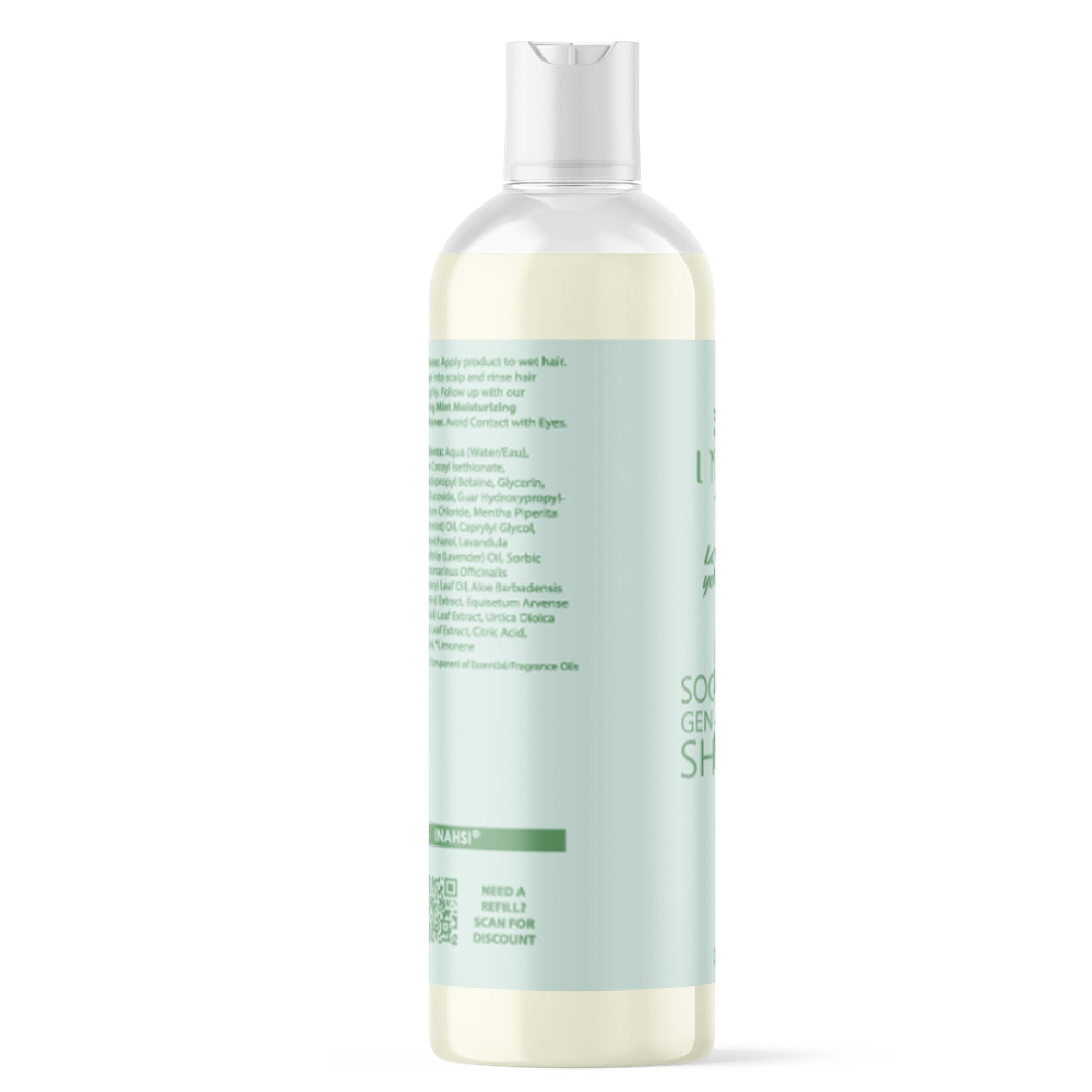 Inahsi Soothing Mint Shampoo Delicato Menta 12oz Idratazione