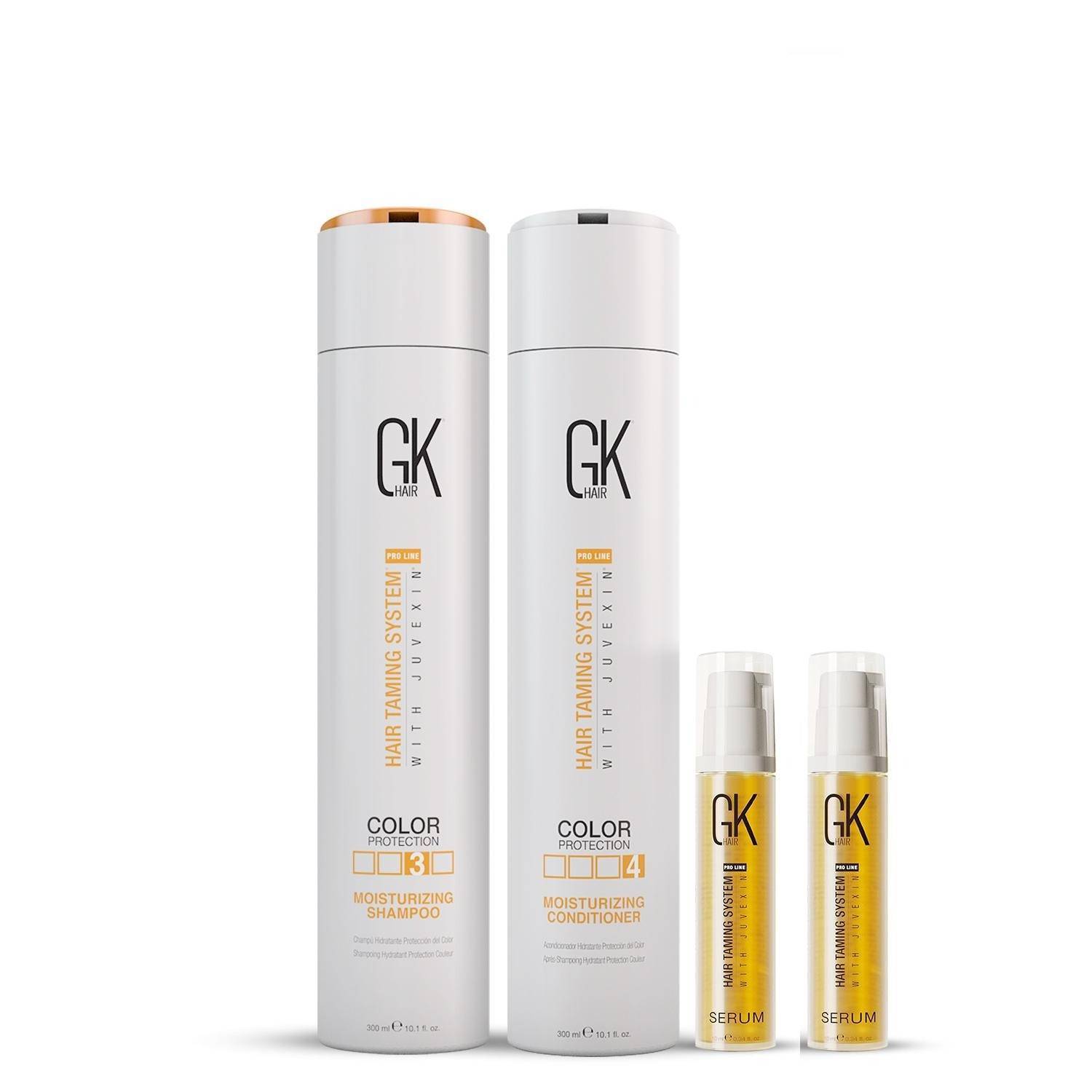 GK Hair Mini Moisture Pack kit shampoo balsamo siero secchi